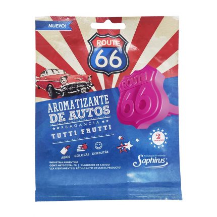 Aromatizador de auto Ruta 66 TUTTI - FRUTTI